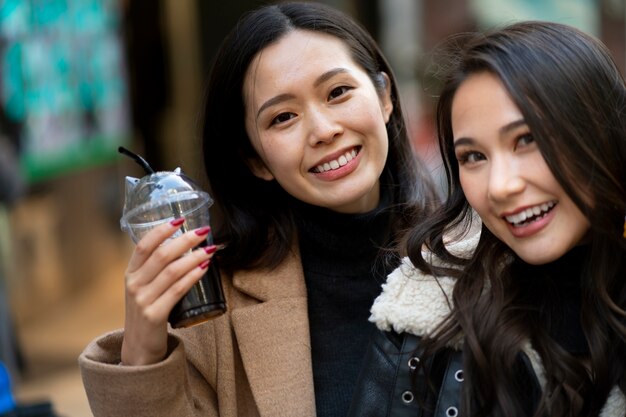 Japan teenager friends having fun