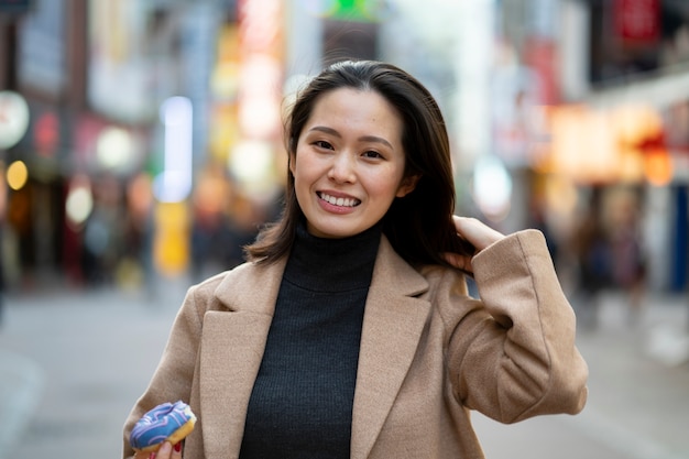 Japan teenager person having fun in the city