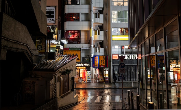 Бесплатное фото Городской пейзаж японии