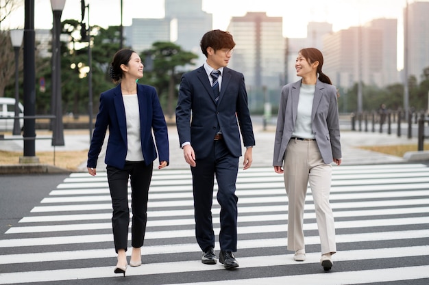 Free photo japanese business concept with business partners