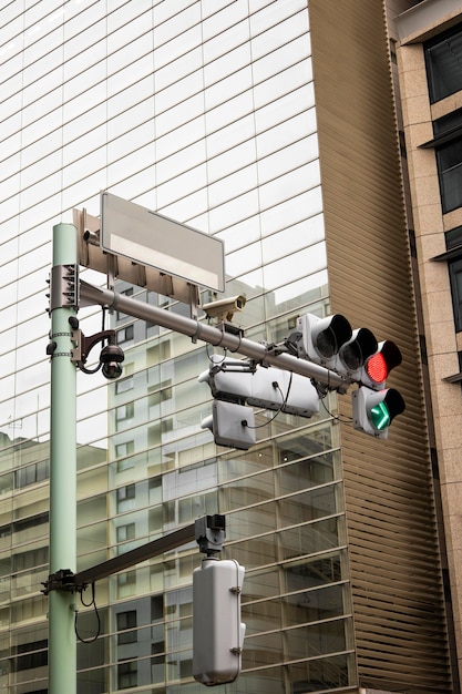 Japanese culture with traffic light