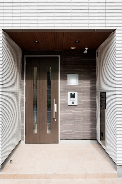 Japanese culture wood house entrance