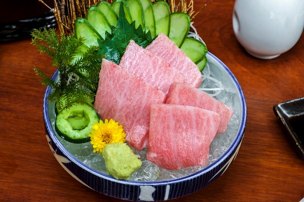 Free photo japanese raw tuna sashimi fish fresh