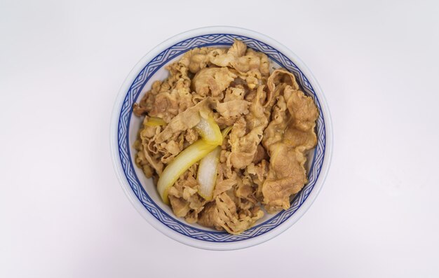 Japanese traditional dish Beef teriyaki with rice