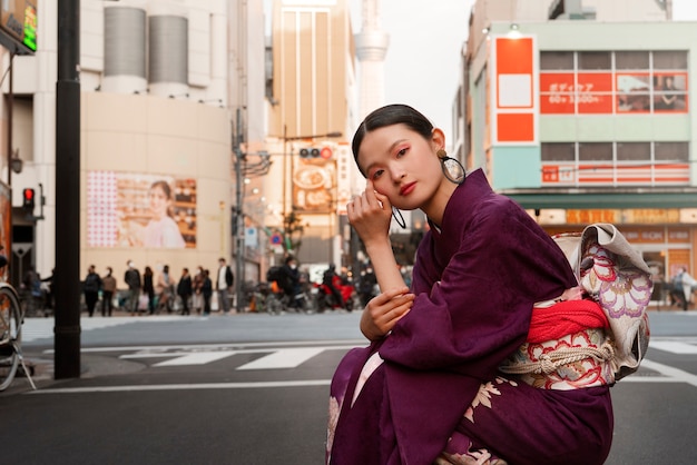 Free photo japanese youth celebrating coming of age day