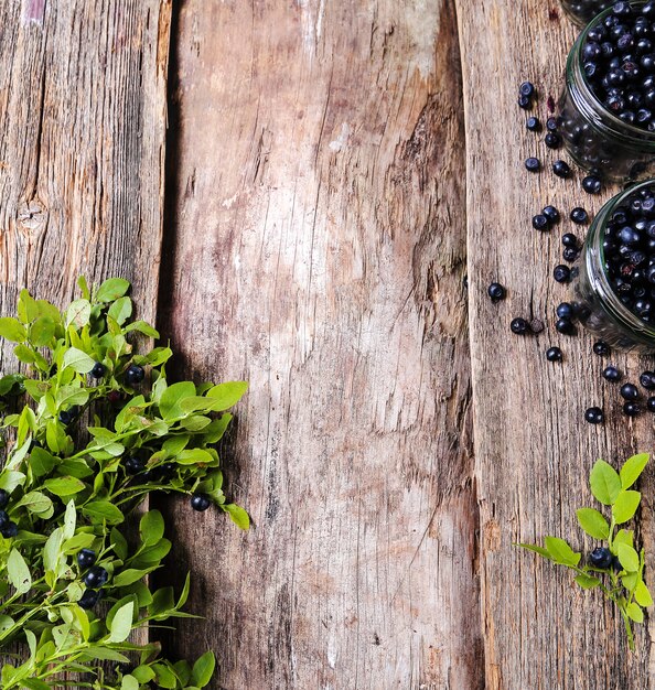 Jar of blueberries