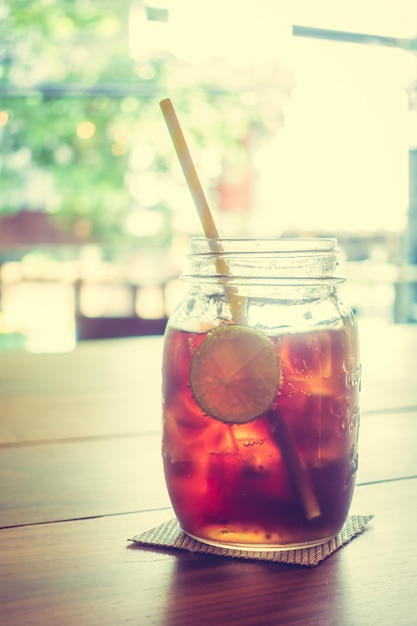 Jar with drink