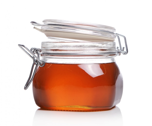 Jar with fresh honey