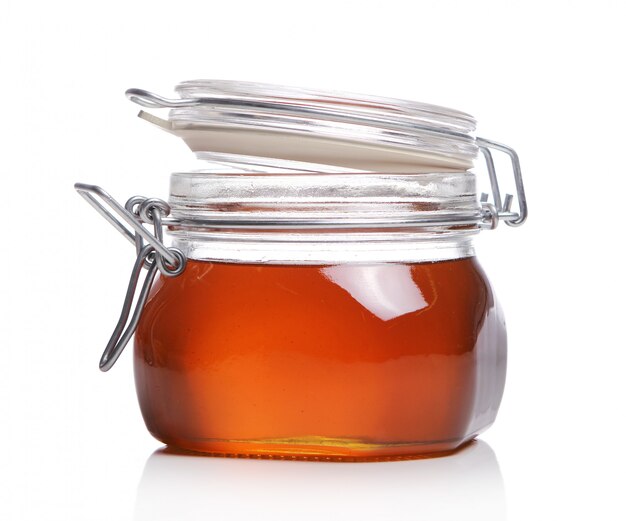 Jar with fresh honey