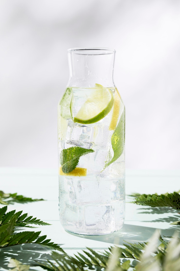 Free Photo jar with fresh lemonade