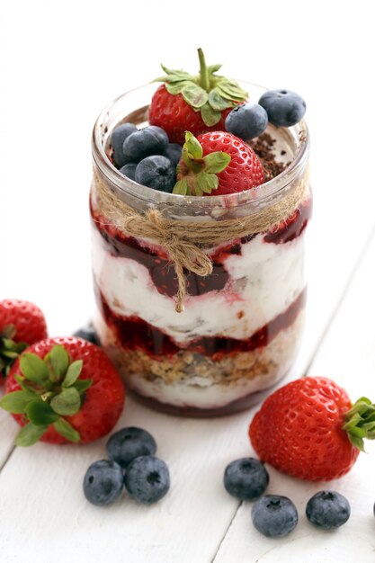 Jars with berries