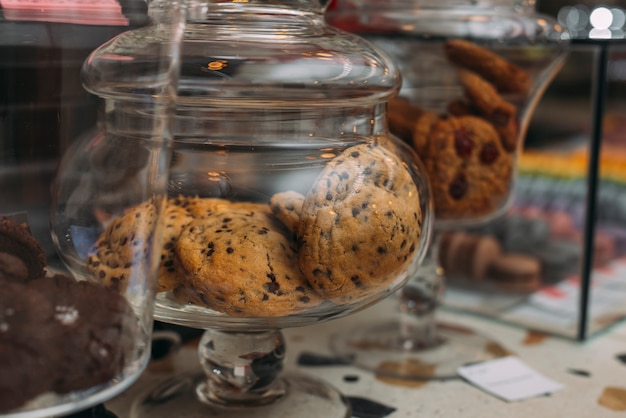 Jars with cookies