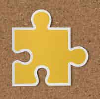 Free photo jigsaw puzzle piece strategy icon