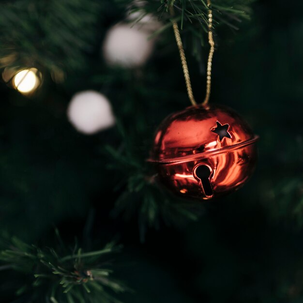 Jingle bell ornament of Christmas tree