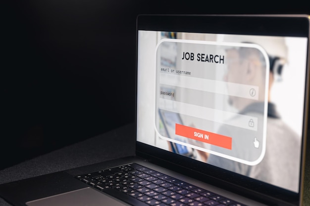 Free photo job search concept find your career online website