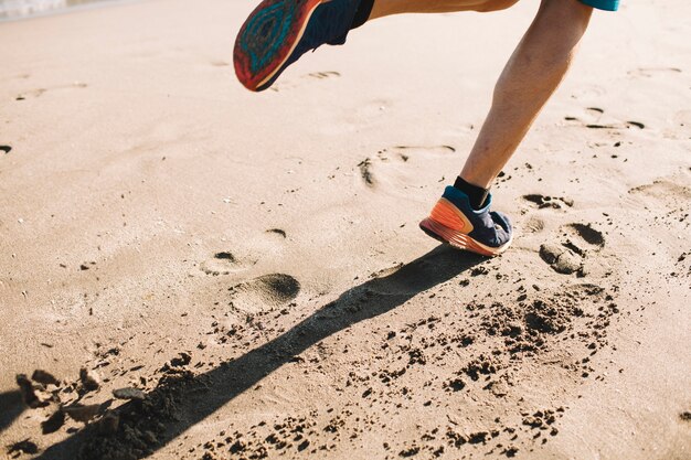 Jogging on the sand