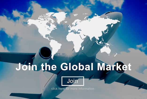 Free photo join the global marketing business strategy commerce website concept