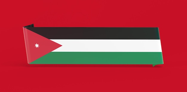 Бесплатное фото Знамя флага иордании