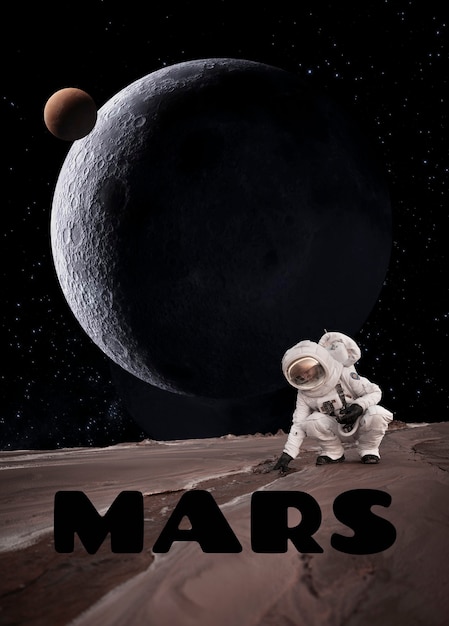 Free photo journey to planet mars concept