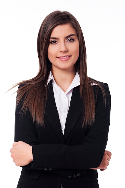 Professional woman working on laptop
