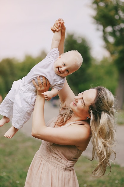 Free photo joy two spring forest mother