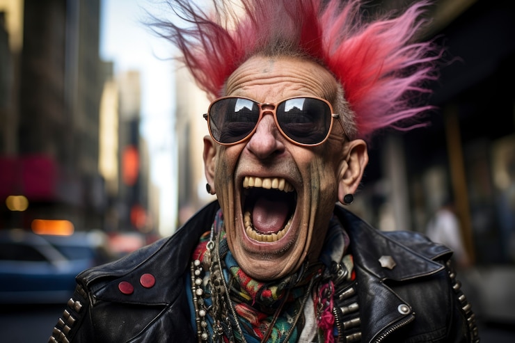मुफ़्त फोटो joyful old man having fun