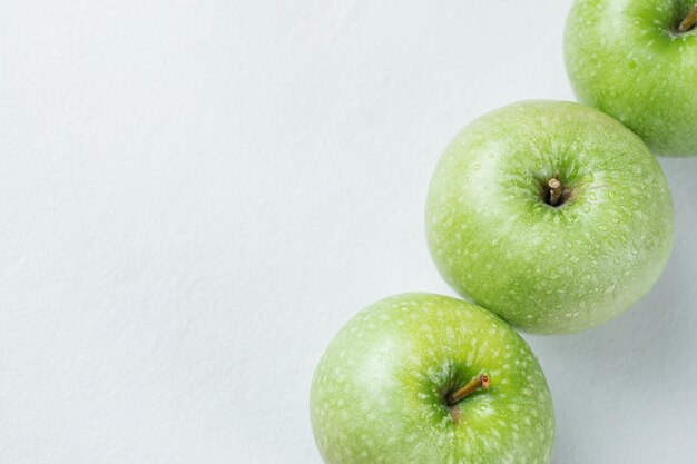 Juicy apples isolated on white.