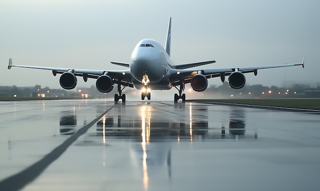 Jumbo jet flying in the sky