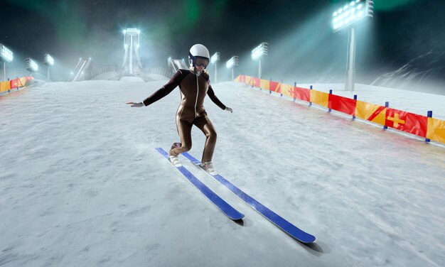 Jumping ski