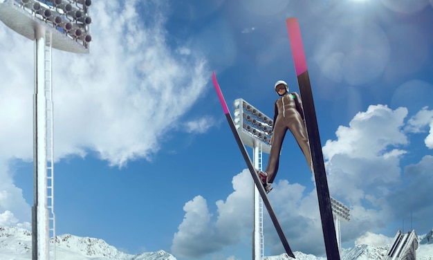 Jumping ski