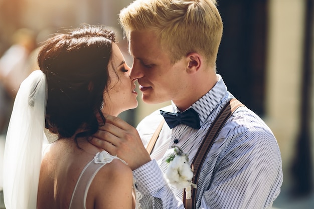 Free photo just before kissing couple