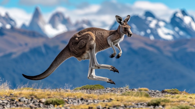 Free Photo kangaroo living in the wild