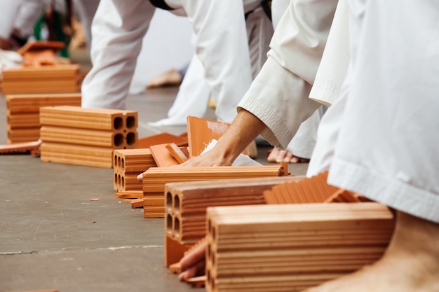 Karate  show their skills