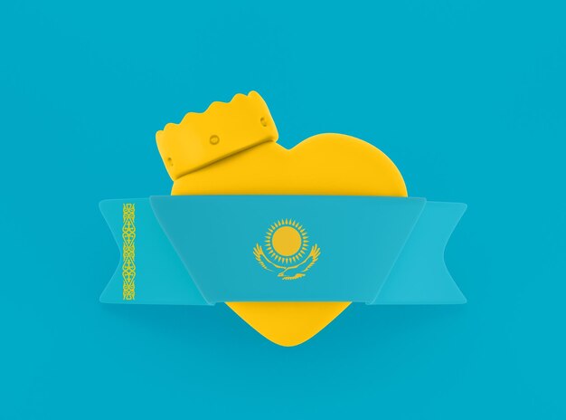 Kazakhstan Heart Banner