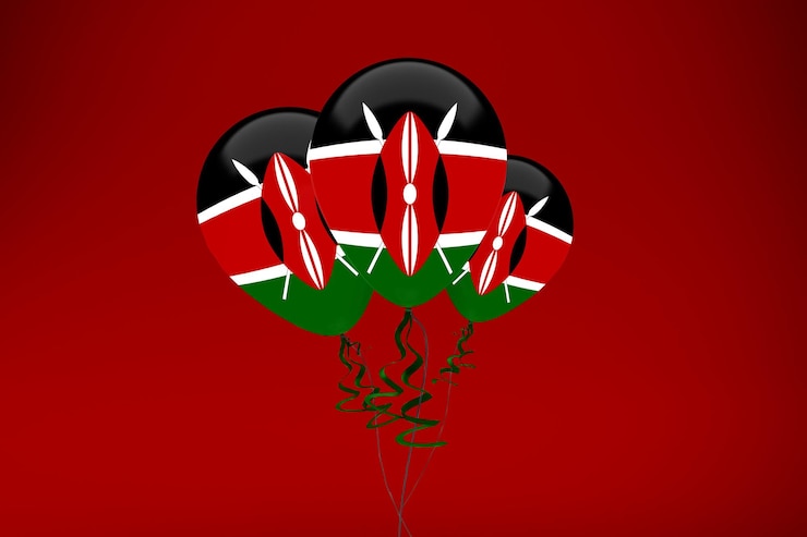 Free Photo kenya flag balloons