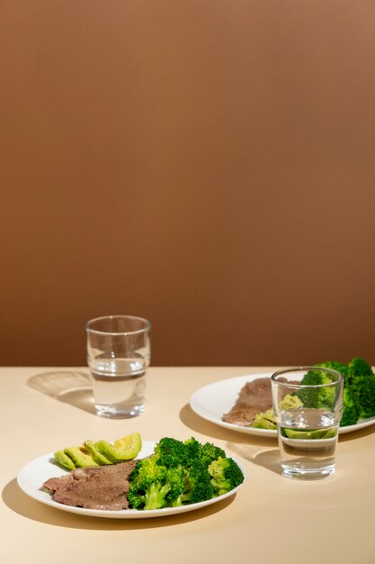 Кето диетический ассортимент продуктов питания на столе