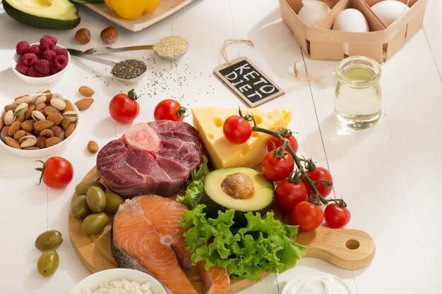 케토 제닉 저탄수화물 다이어트 식품 선택