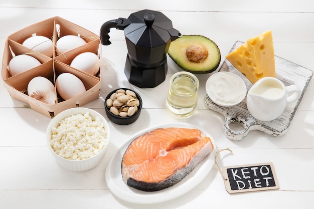 Free photo ketogenic low carbs diet  food selection