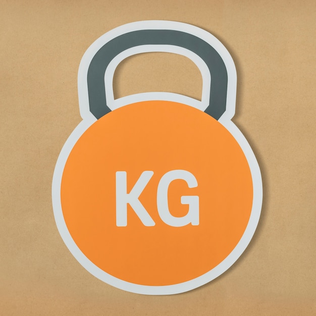 Free photo kettlebell heavy weight lifting icon