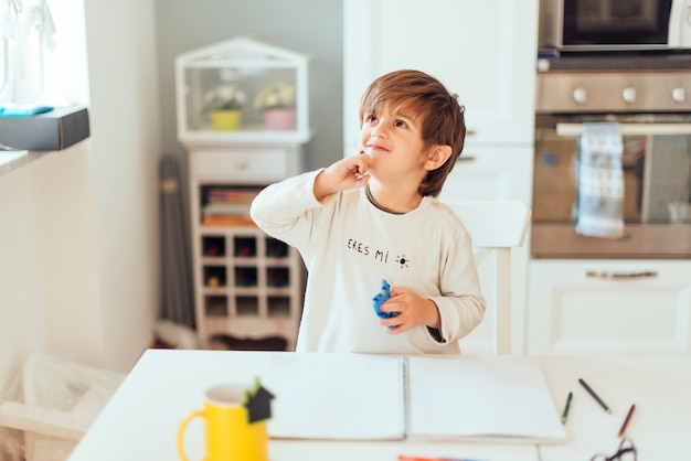 Kid doing homework