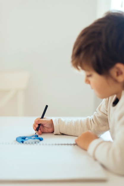 Kid doing homework