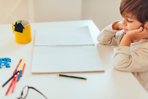 Kid doing homework