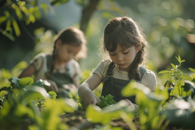 Foto gratuita ragazzo che impara a fare il giardino