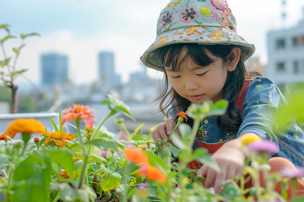 無料写真 庭を習う子供