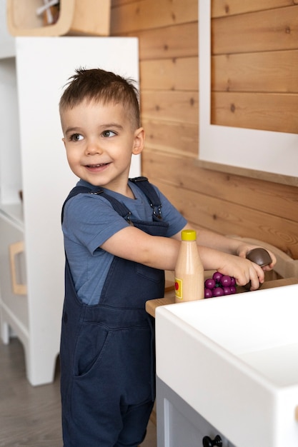 Kid playing in their room