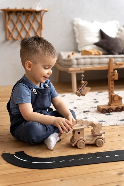 Kid playing in their room