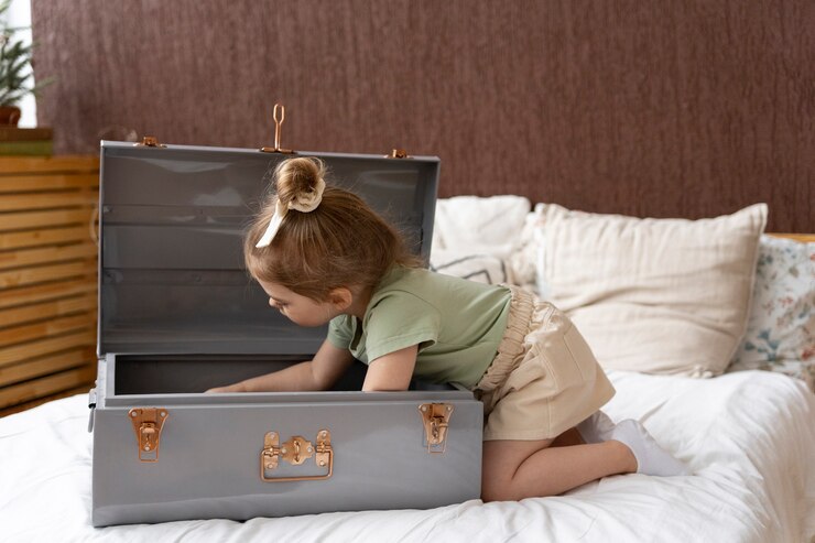 Free Photo kid playing in their room