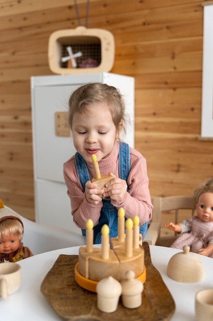 Kid playing in their room