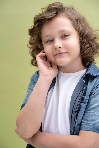 Kid studio portrait isolated