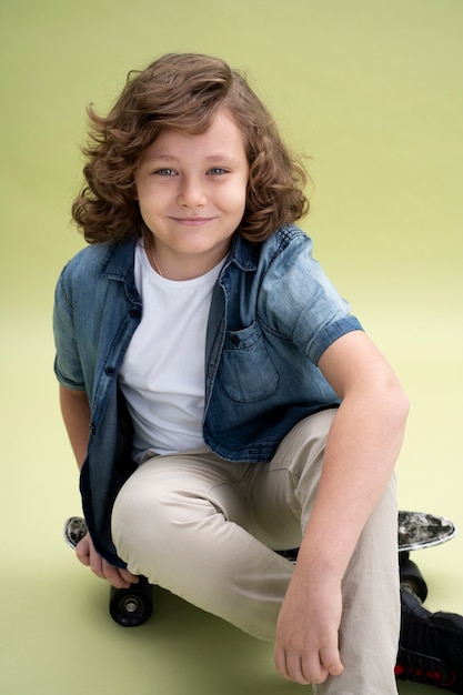 Kid studio portrait isolated